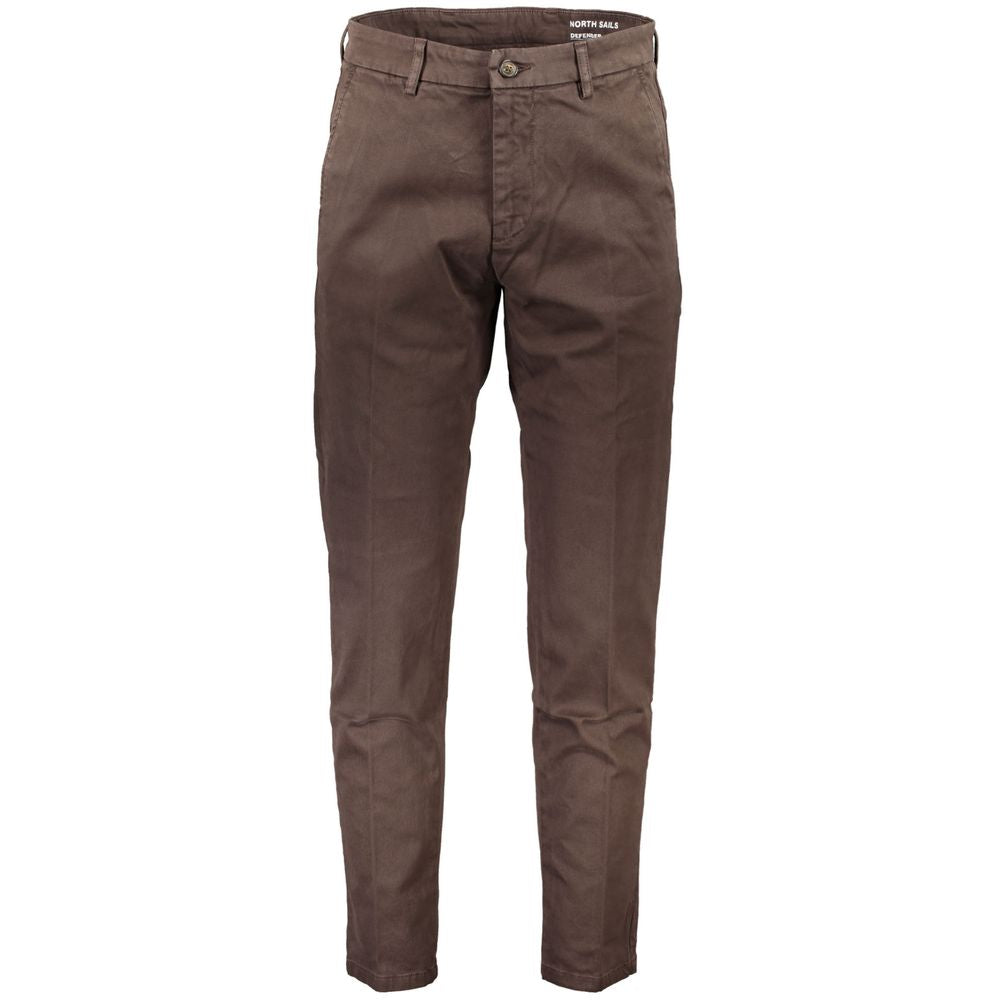 Chic Slim Fit Four Pocket Trousers in Brown