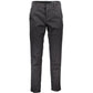 Sleek Slim-Fit Black Trousers with Chic Detailing