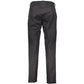 Sleek Slim-Fit Black Trousers with Chic Detailing