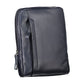 Sleek Blue Leather Shoulder Bag with Contrast Detail