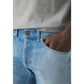 Sleek Light Blue Stretch Denim for Men