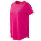 Chic Fuchsia Crew-Neck Logo Tee