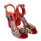 Sicilian Cart Chic Red Calfskin Sandals