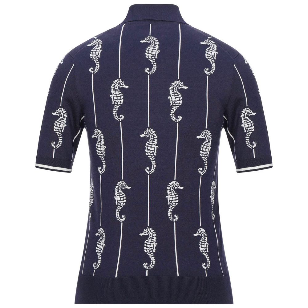 Silken Charm Blue Polo Shirt