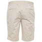 Elegant Beige Bermuda Shorts with Logo Patch