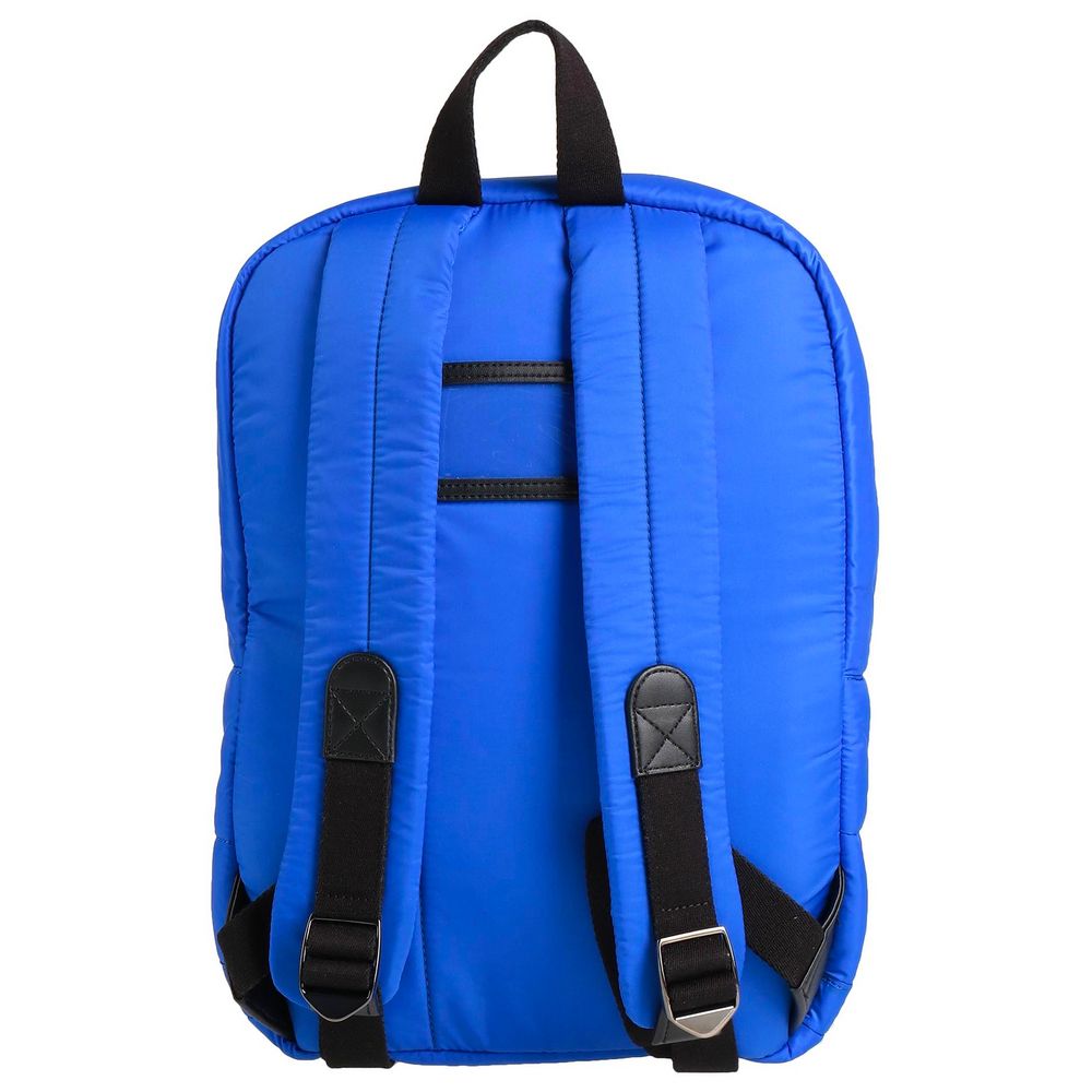 Elegant Blue Nylon Backpack for Sophisticated Style