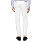 Elegant White Stretch Cotton Trousers