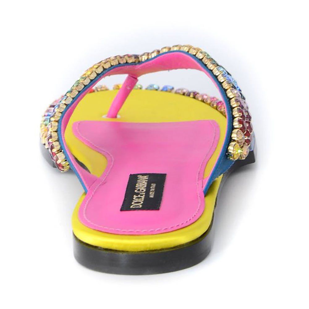 Crystal Embellished Silk Blend Flip-Flops