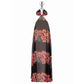 Elegant Floral Split Dress in Translucent Pink