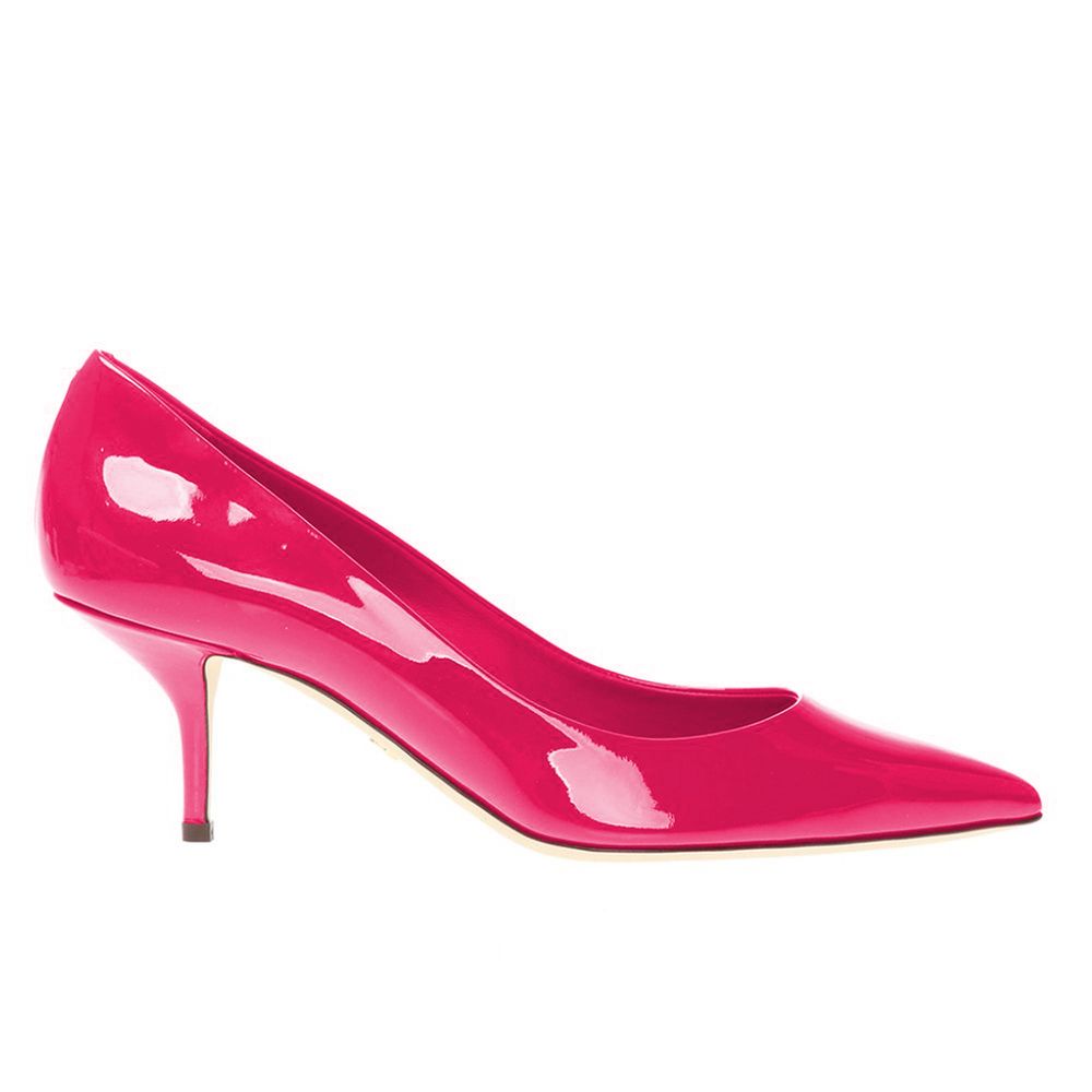 Elegant Fuchsia Patent Calfskin Pumps