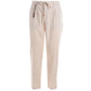 Chic Beige Regular Fit Cotton Trousers