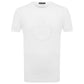 Embossed Logo White Cotton Tee