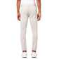 Cream White Stretch Cotton Trousers