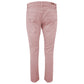 Chic Pink Stretch Cotton Trousers