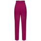 High-Waisted Straight-Leg Crêpe Trousers