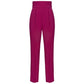 High-Waisted Straight-Leg Crêpe Trousers