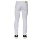 Elegant White Cotton Blend Jeans