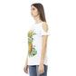 Chic Uncovered Shoulder Printed Tee