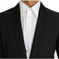 Elegant Black Slim Fit Patterned Blazer