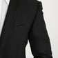 Elegant Black Slim Fit Patterned Blazer