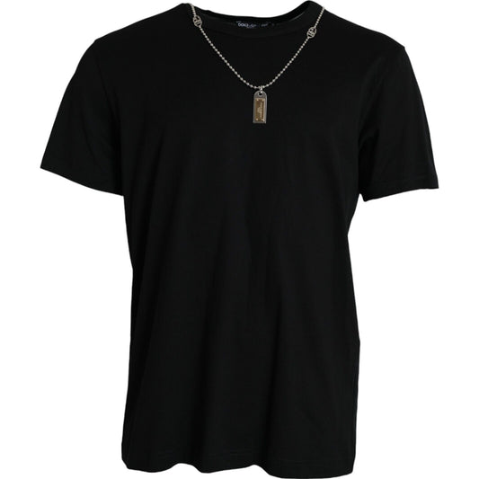 Black Silver Chain Short Sleeve T-shirt