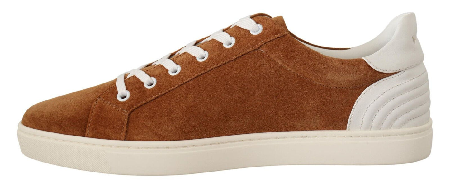 Elegant Two-Tone Leather Sneakers