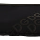 Sleek Black Monogram Neoprene Fanny Pack