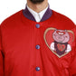 Red YEAR OF THE PIG Bomber Jacket