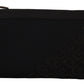 Sleek Black Monogram Neoprene Fanny Pack