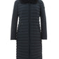 Chic Long Quilted Coat with Fur Detail