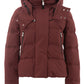 Elegant Bordeaux Quilted Cotton Jacket