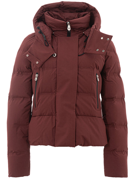 Elegant Bordeaux Quilted Cotton Jacket