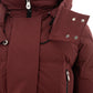 Elegant Bordeaux Quilted Cotton Jacket