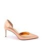 Rose Gold Metallic Leather Pumps