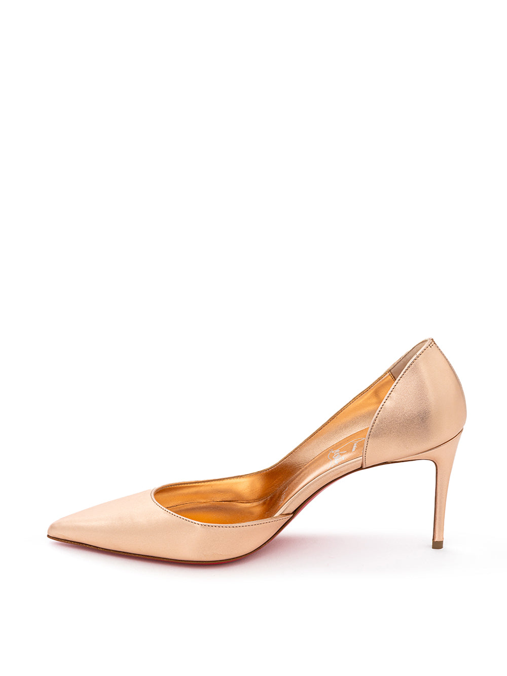 Rose Gold Metallic Leather Pumps