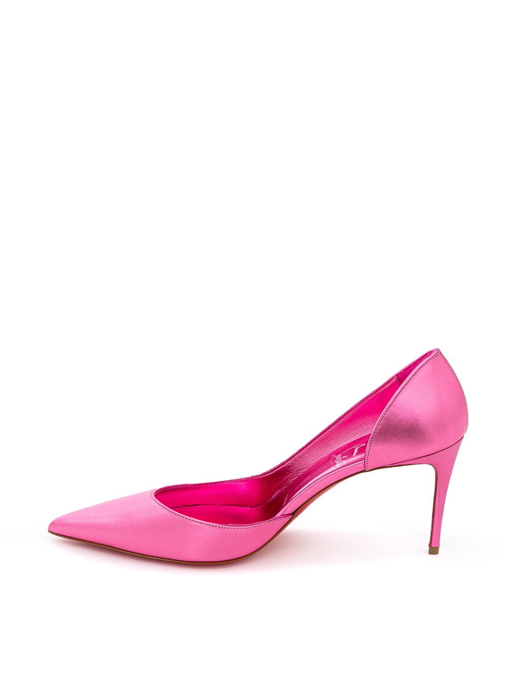 Glam Pink Metallic Leather Pumps