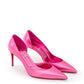 Glam Pink Metallic Leather Pumps