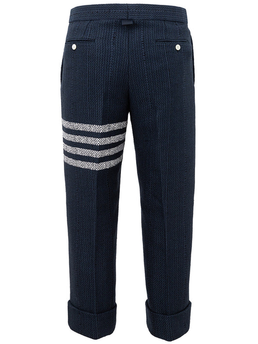 Elegant Striped Wool Trousers