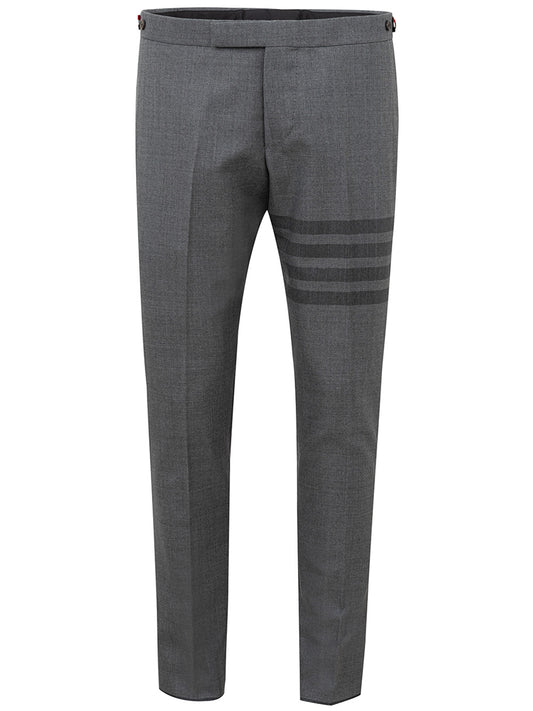 Elegant Tailored Gray Wool Trousers