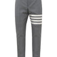 Elegant Dark Gray Tailored Trousers