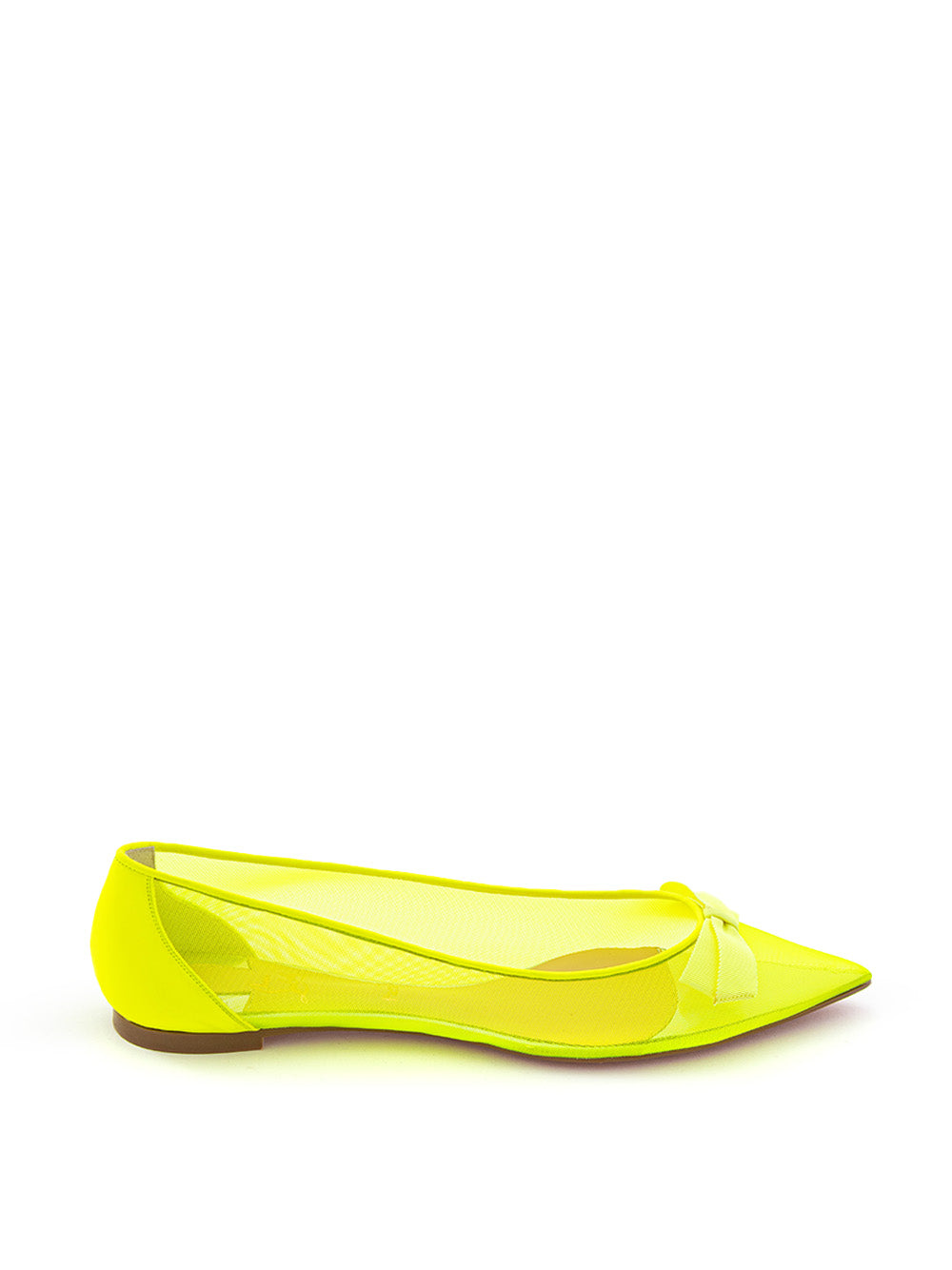 Vibrant Fluo Mesh Pointed Ballerinas