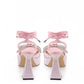 Enchanting Pink Crystal Bow Sandals