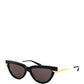 Elegant Black Sunglasses with Gold Accents