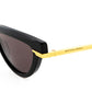 Elegant Black Sunglasses with Gold Accents