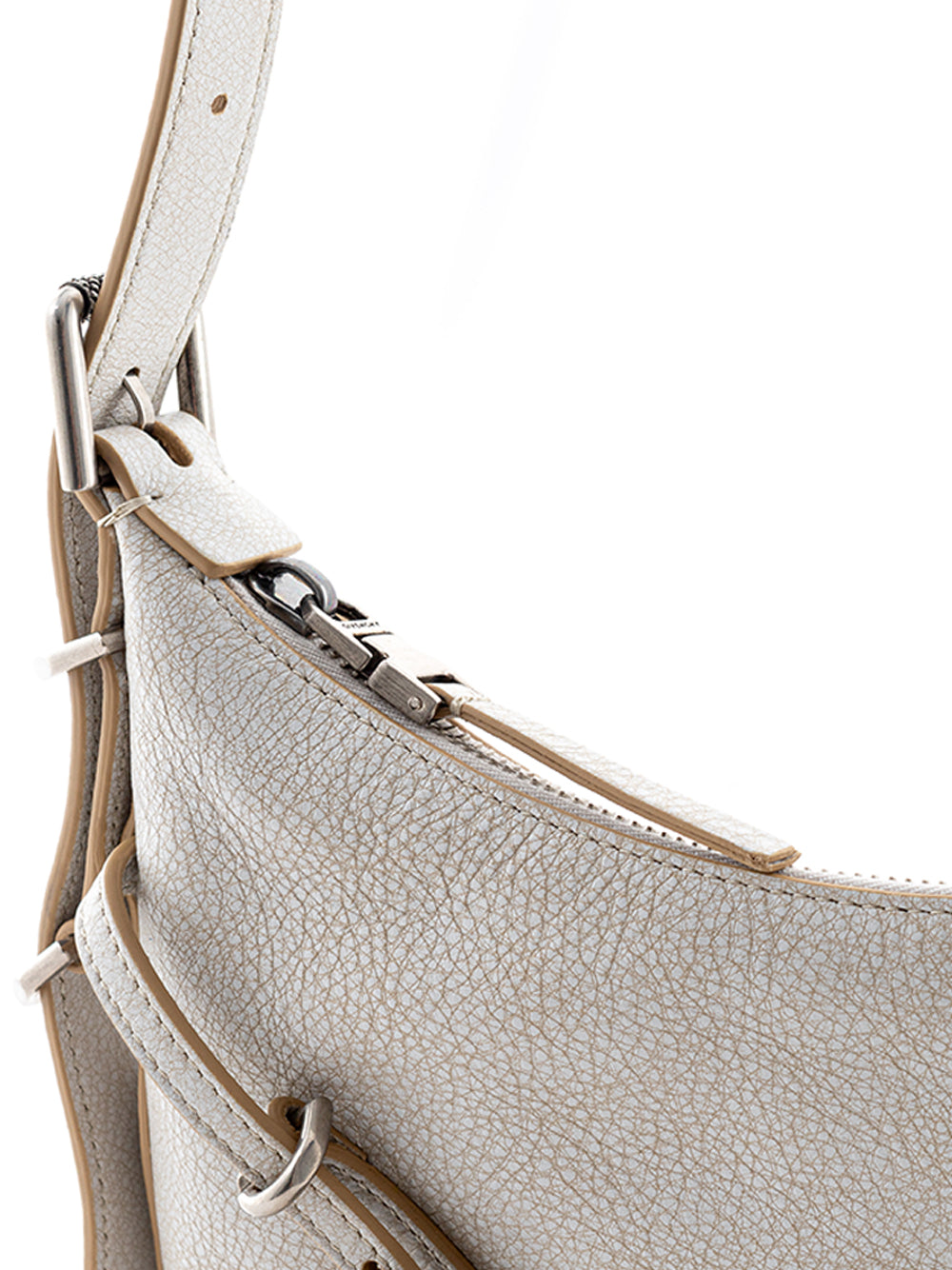 Elegant Ivory Leather Mini Shoulder Bag