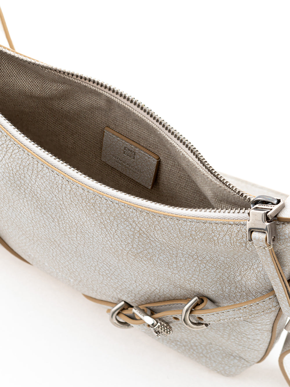 Elegant Ivory Leather Mini Shoulder Bag