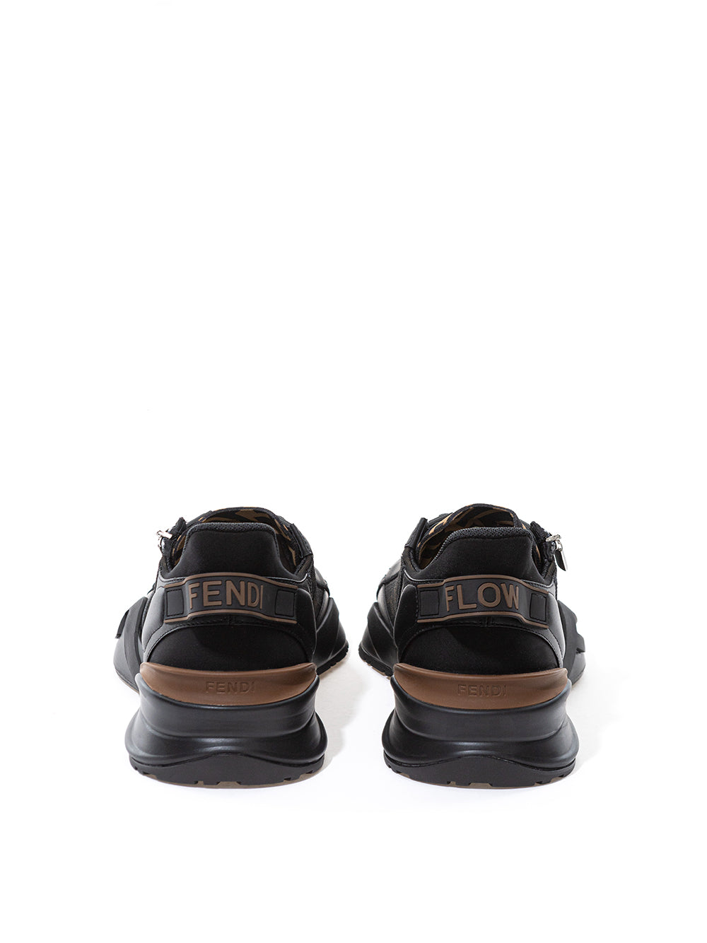 Elegant Leather Flow Logo Sneakers