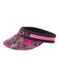 Chic Fucsia Printed Cotton Smash Hat