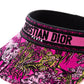 Chic Fucsia Printed Cotton Smash Hat