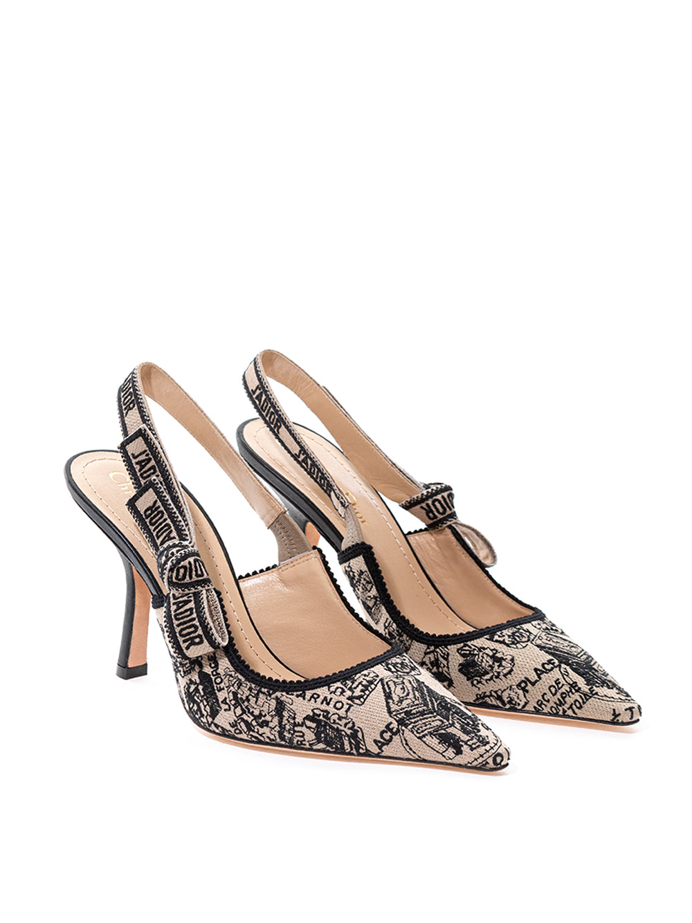 Elegant Beige Slingback J'adior Heels